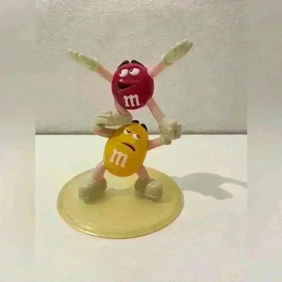 M&M's Vintage Red and Yellow Character Candy Dish NO DISH INCLUDED 6" - Picture 5 of 7